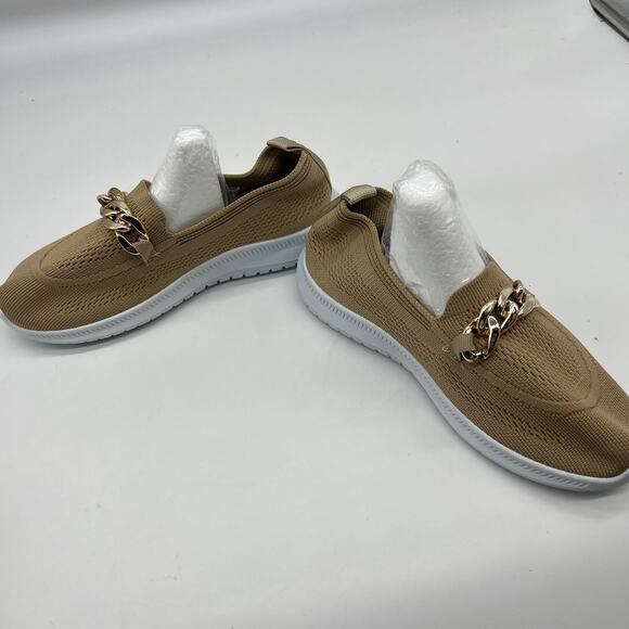 Sneakers Trendy Mesh Loafers Breathable Slip on Shoes Brown Size 8US / 39CN - Picture 5 of 14